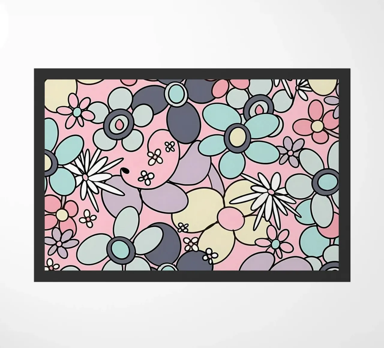 70s Retro Flower Glam 3 doormat by diedrich