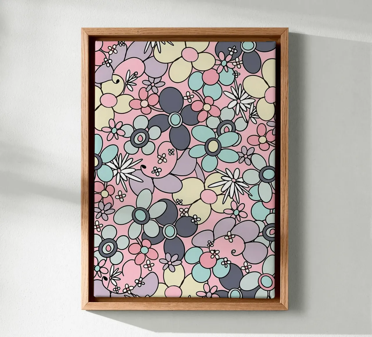 70s Retro Flower Glam 3 canvas by diedrich