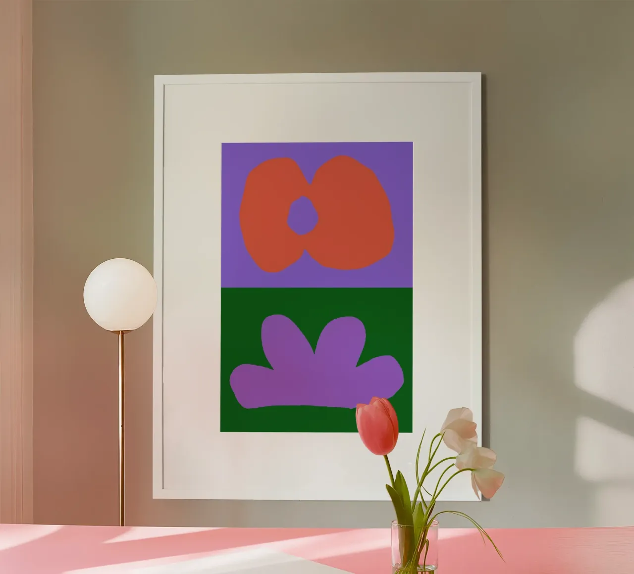 Wild Combination poster con telaio in legno da Tanja Schaub