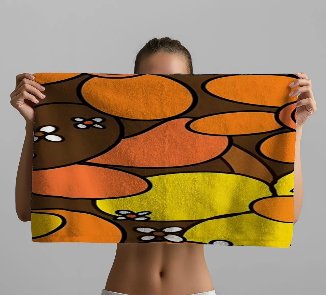 Fiori retrò anni '70 Glam 1 asciugamano da bagno da diedrich