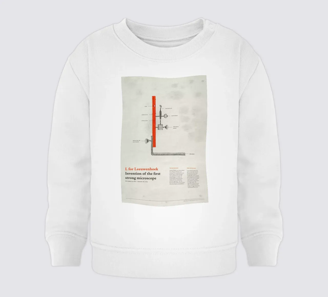 L for Leeuwenhoek felpa neonato da Khyati Trehan