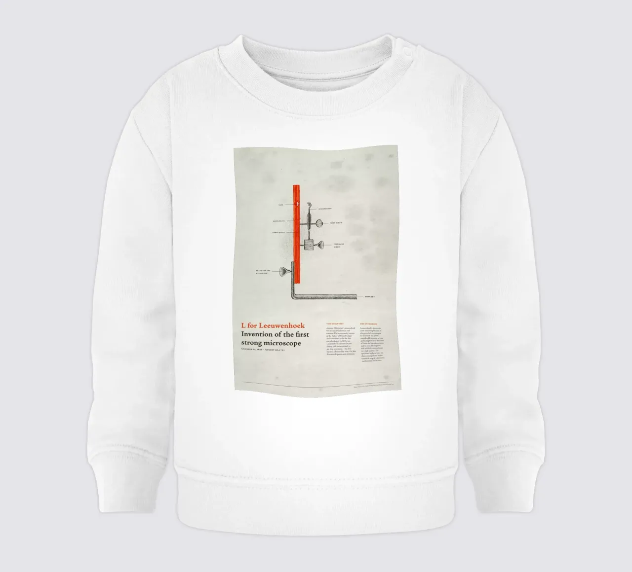 L for Leeuwenhoek felpa neonato da Khyati Trehan