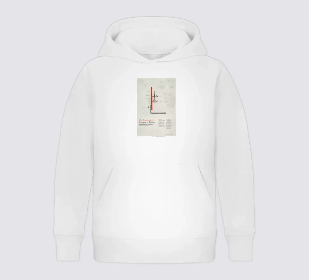 L for Leeuwenhoek felpa bambino con cappuccio da Khyati Trehan