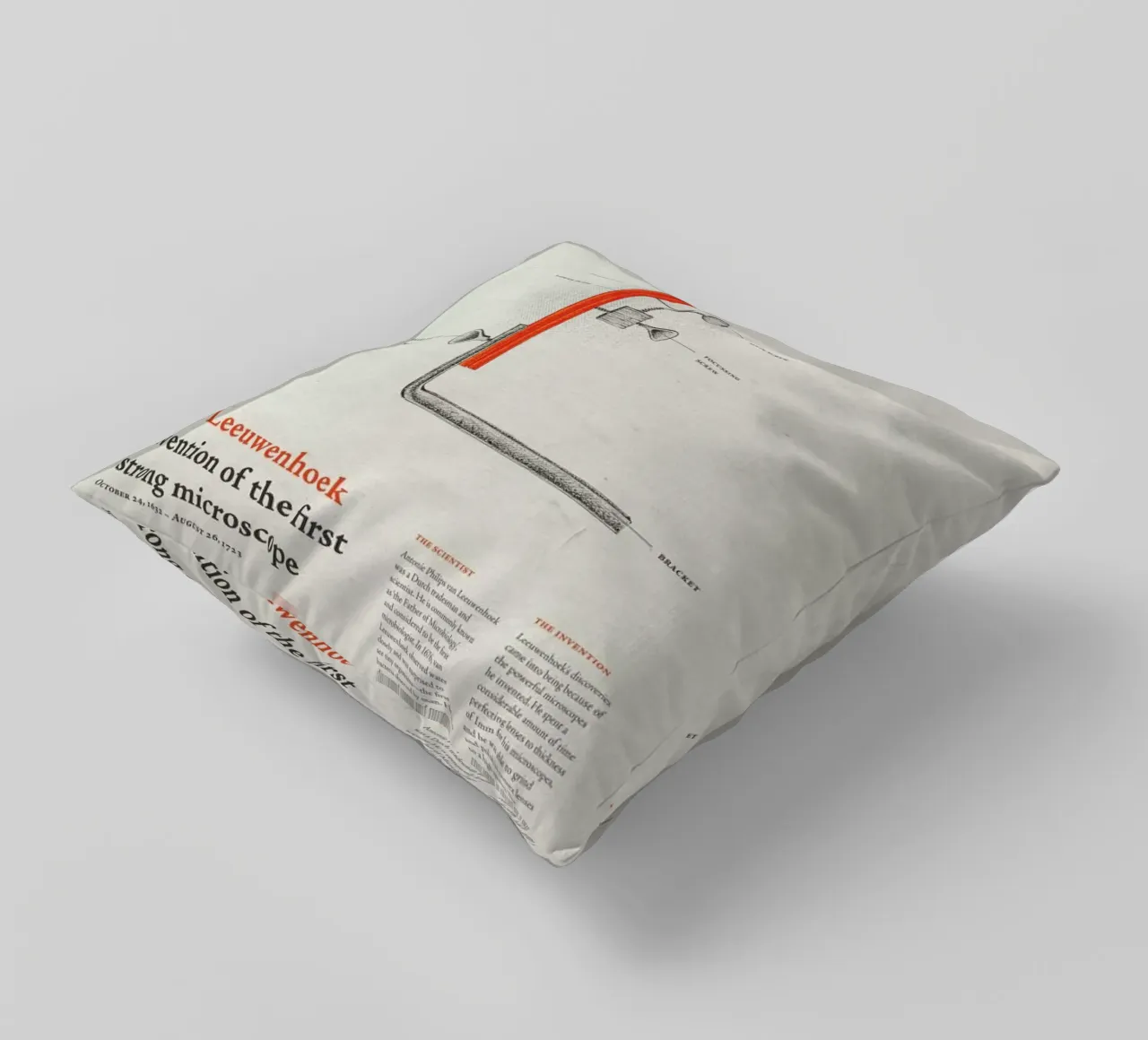 L for Leeuwenhoek cuscino da Khyati Trehan