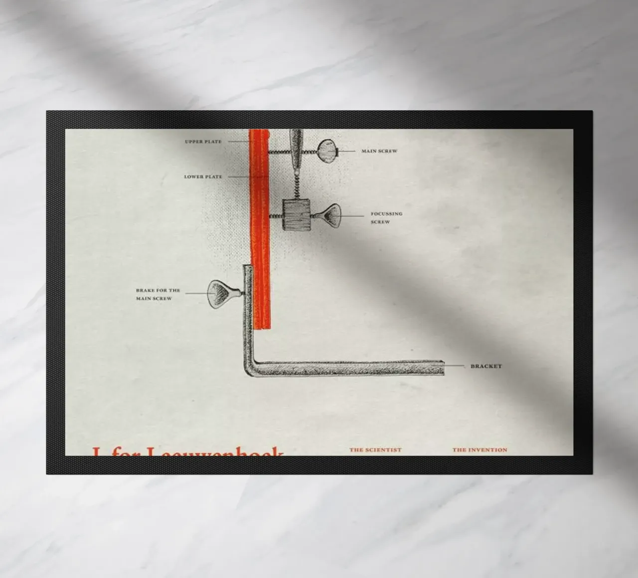 L for Leeuwenhoek Fußmatte von Khyati Trehan