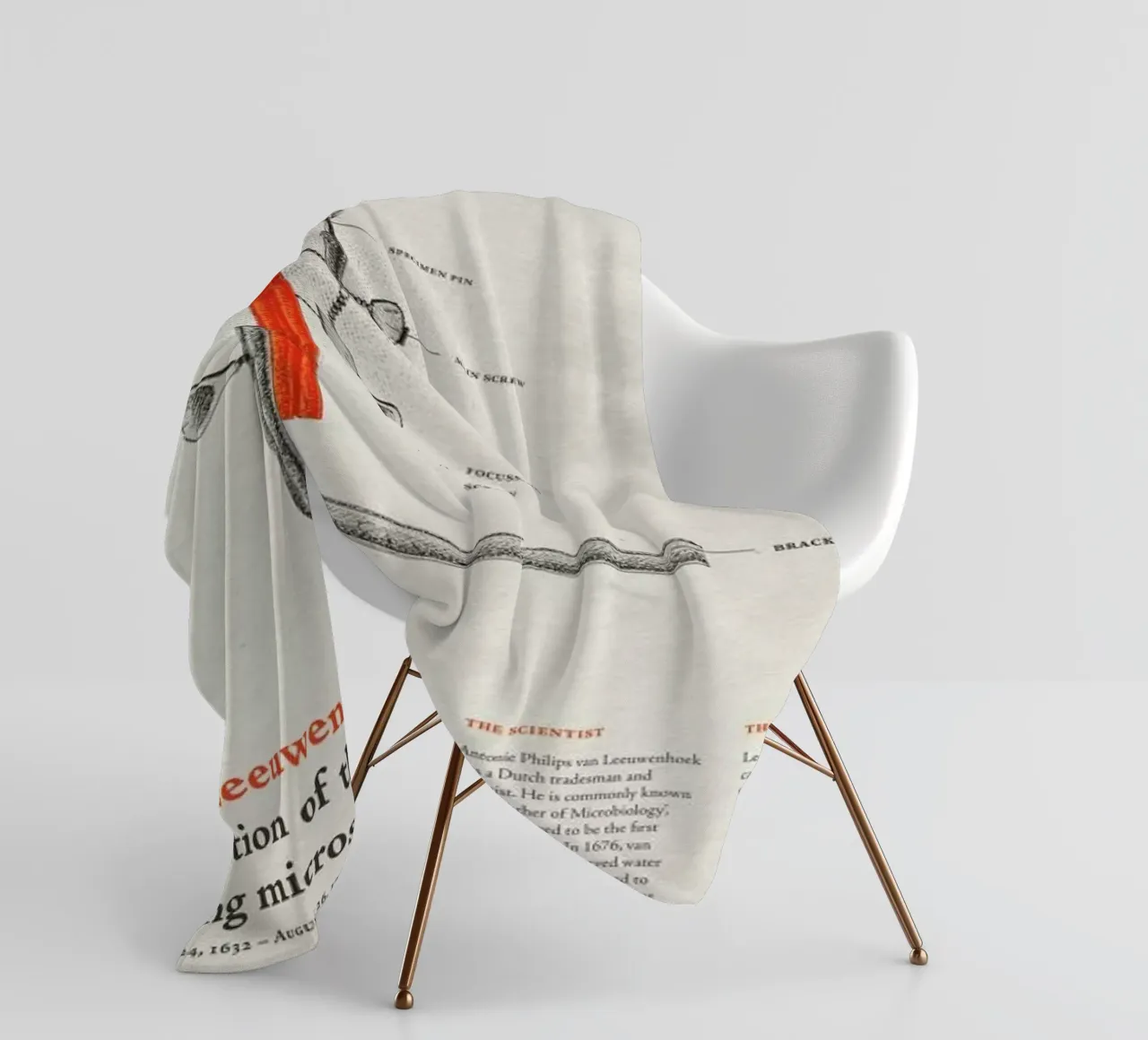 L for Leeuwenhoek coperta in pile da Khyati Trehan