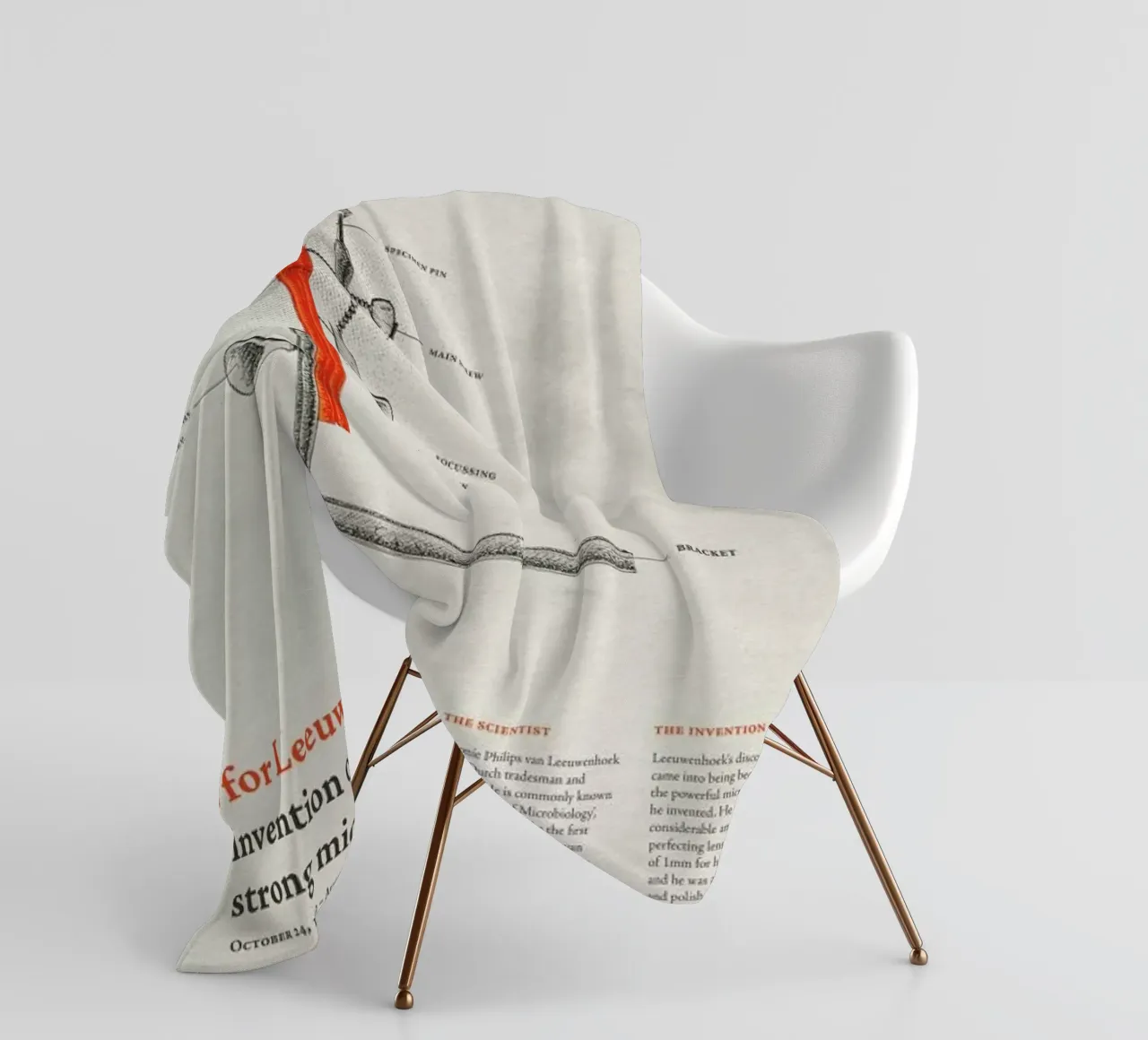 L for Leeuwenhoek coperta in pile da Khyati Trehan