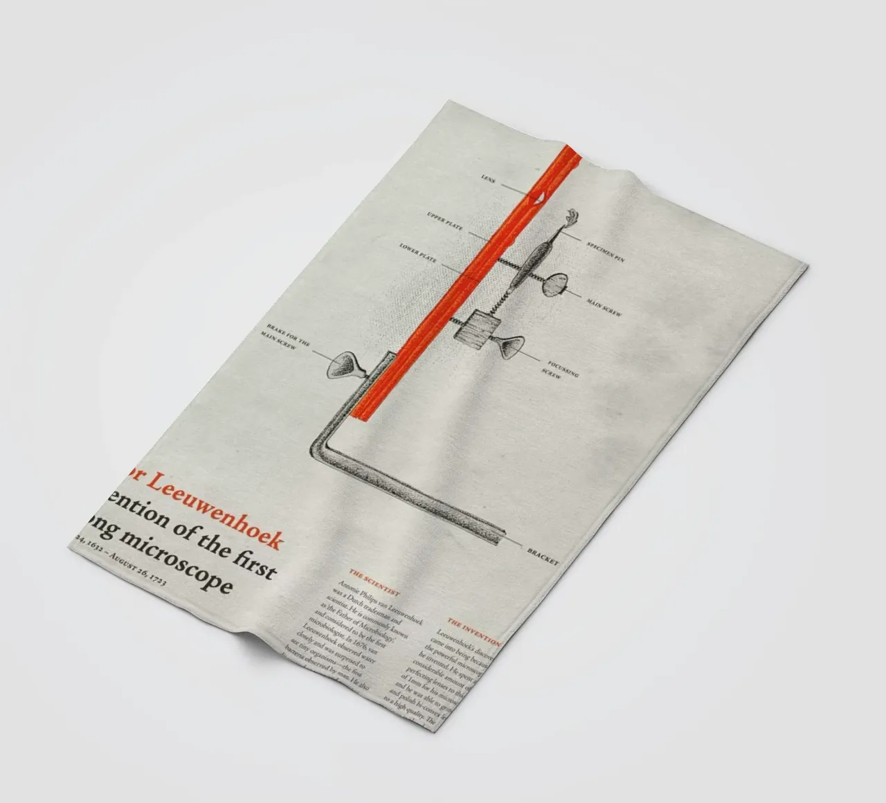 L for Leeuwenhoek coperta in pile da Khyati Trehan