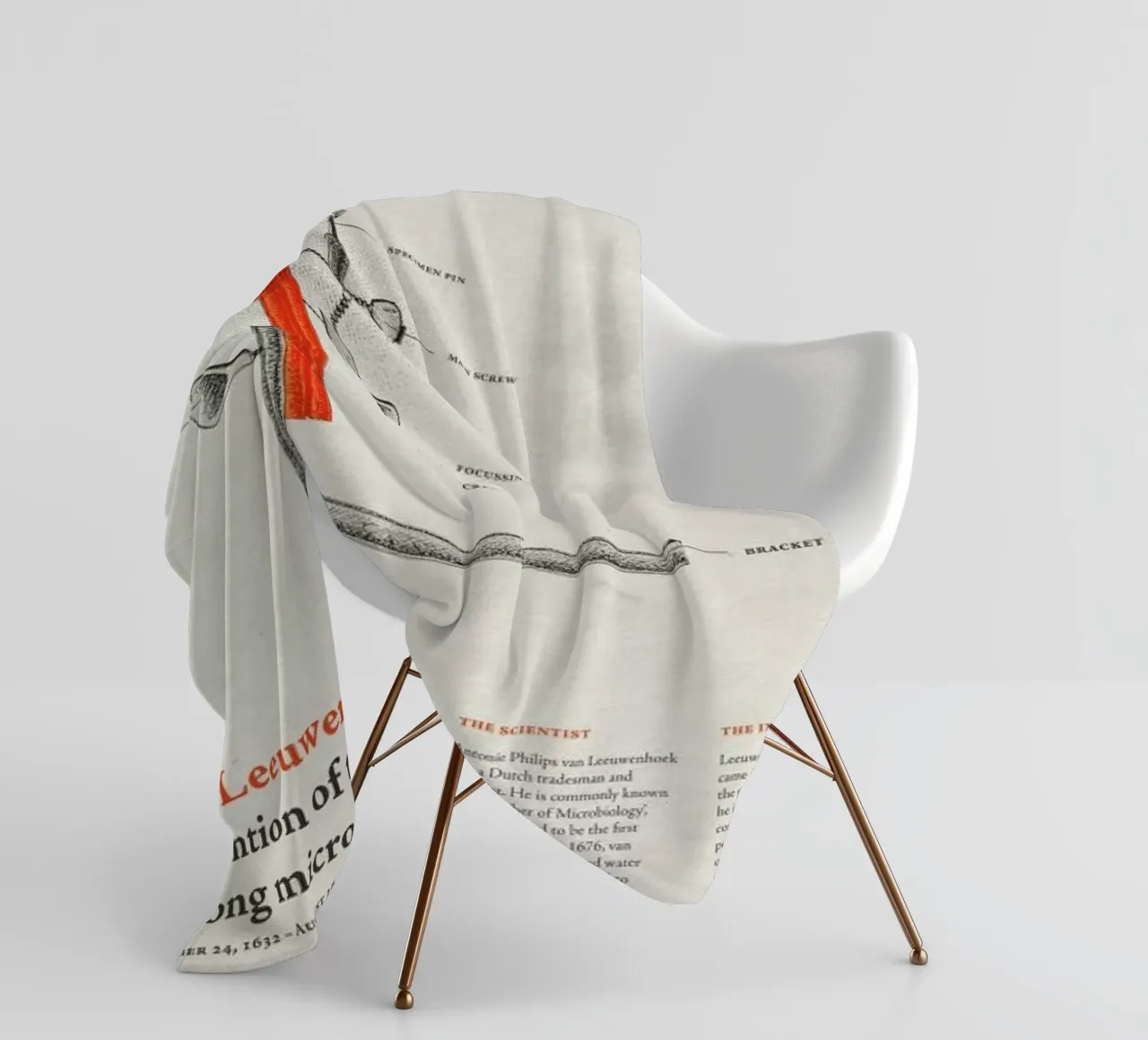 L for Leeuwenhoek coperta in pile da Khyati Trehan