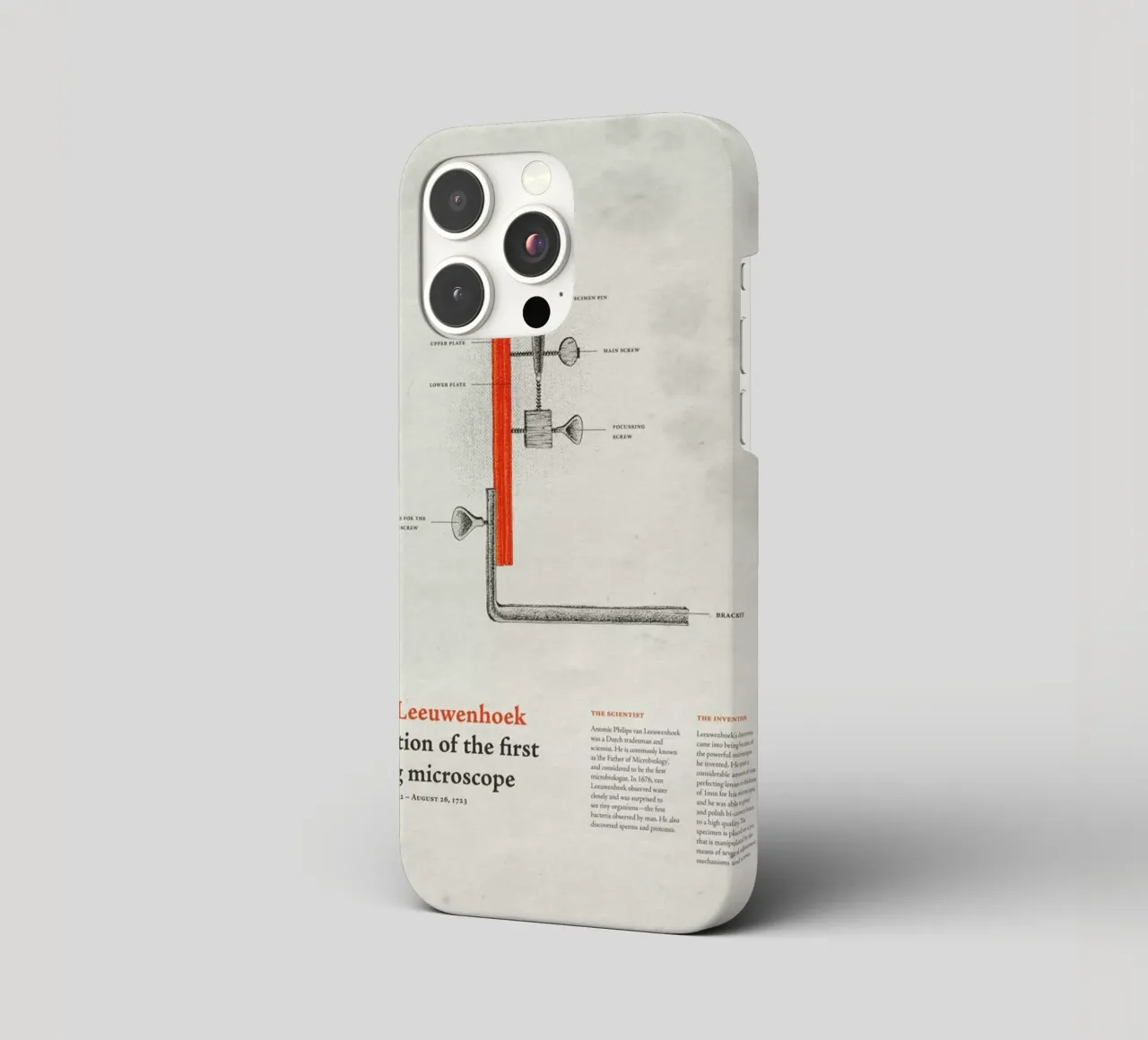 L for Leeuwenhoek cover iphone da Khyati Trehan