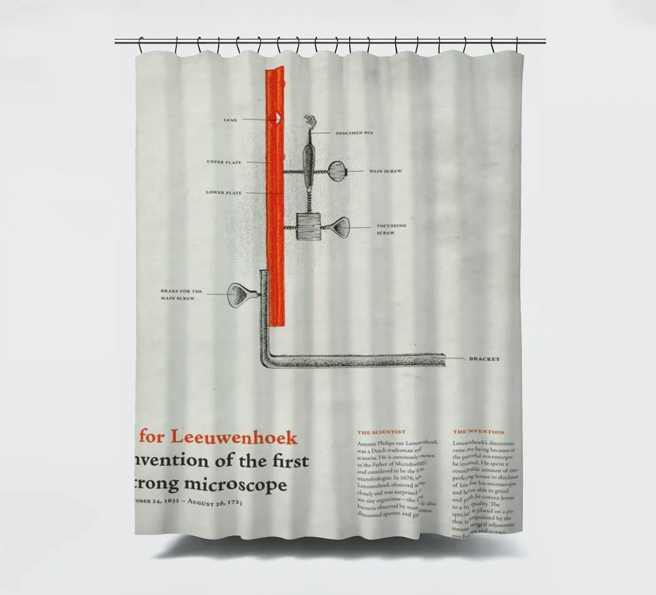 L for Leeuwenhoek Duschvorhang von Khyati Trehan