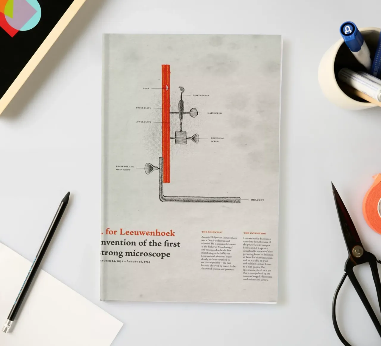 L for Leeuwenhoek notebook by Khyati Trehan