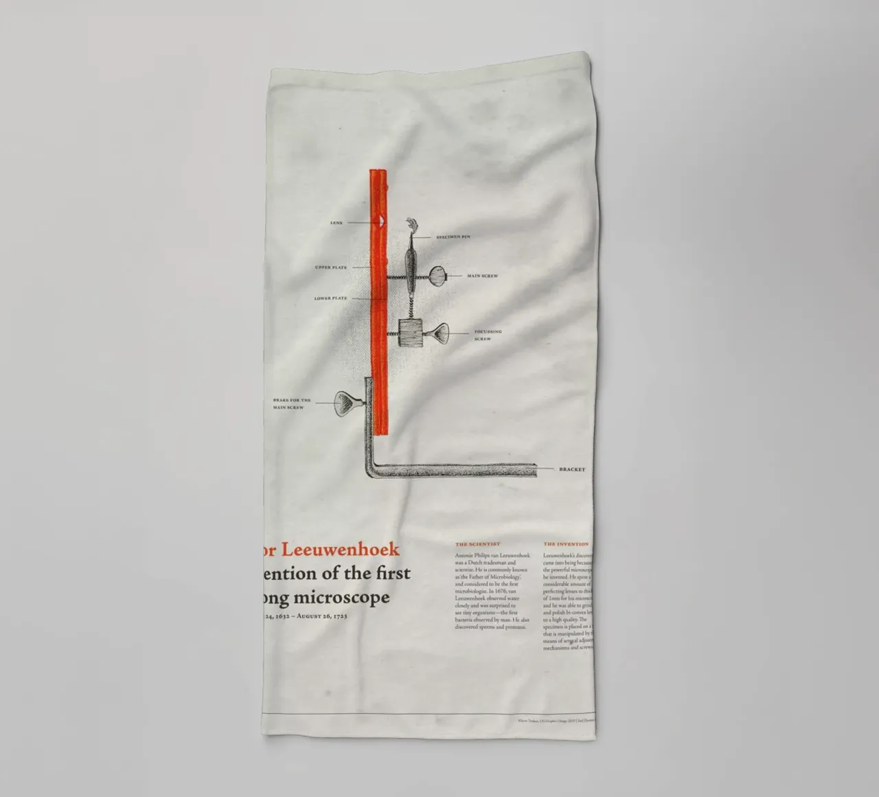 L for Leeuwenhoek Handtuch von Khyati Trehan