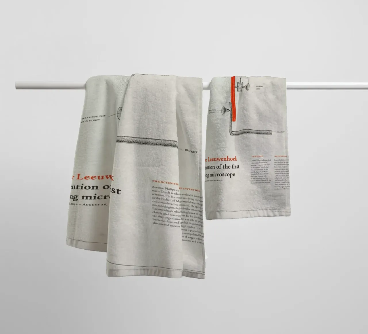 L for Leeuwenhoek Handtuch von Khyati Trehan