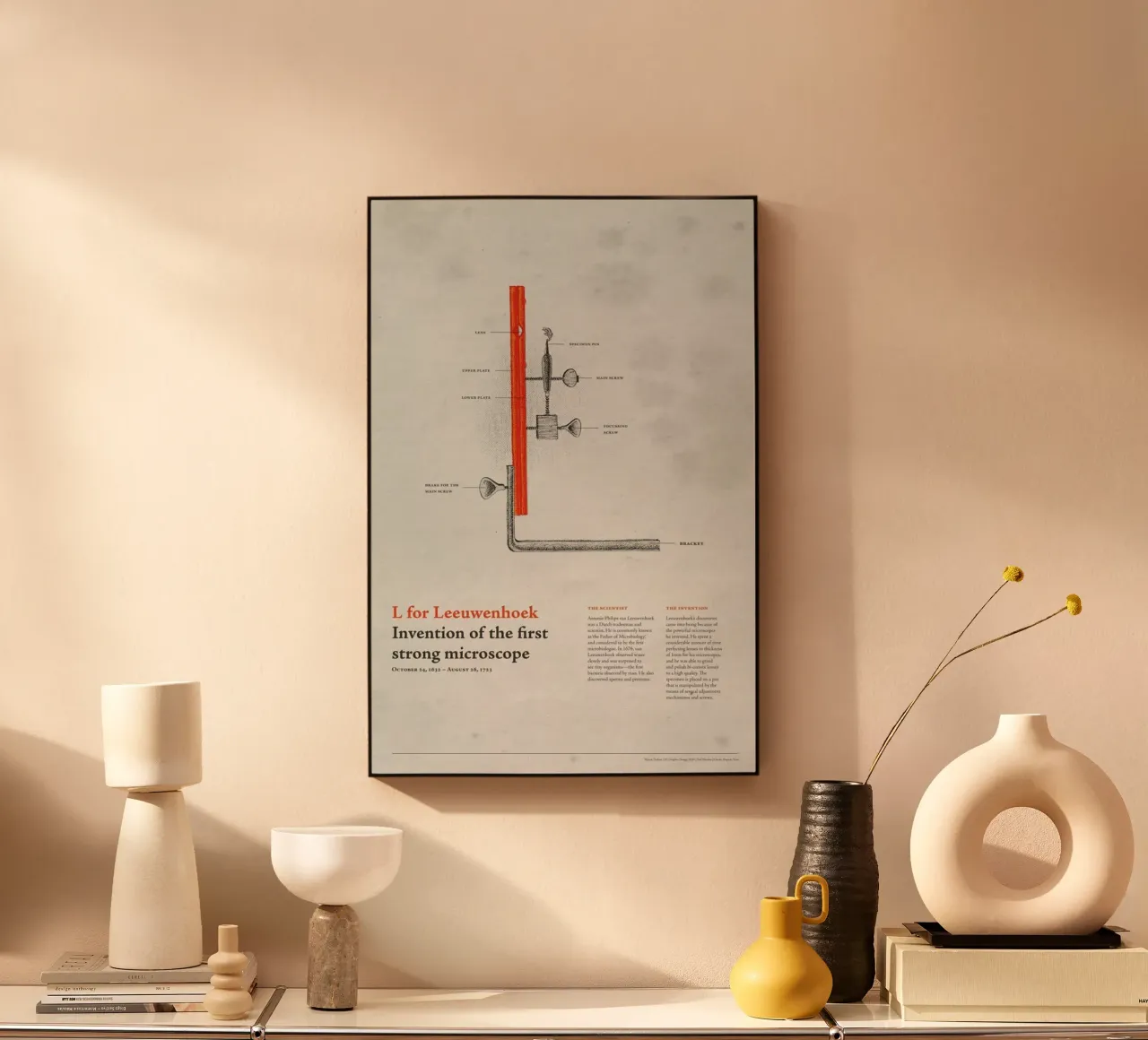 L for Leeuwenhoek Acryl-Glas von Khyati Trehan