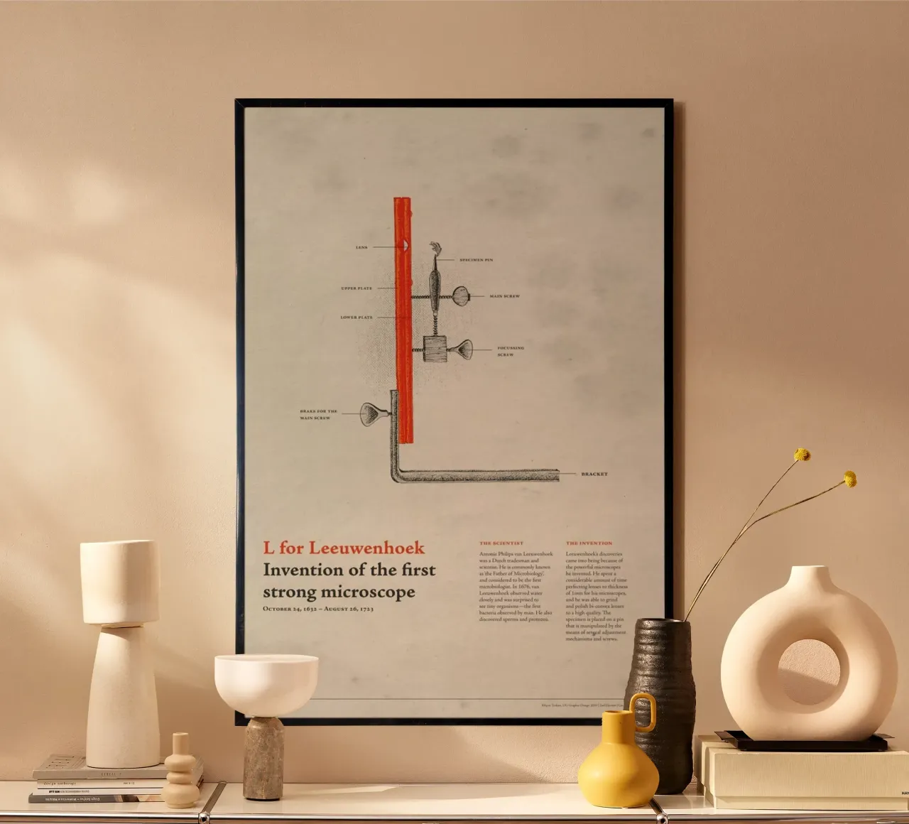 L for Leeuwenhoek carta hahnemühle da Khyati Trehan