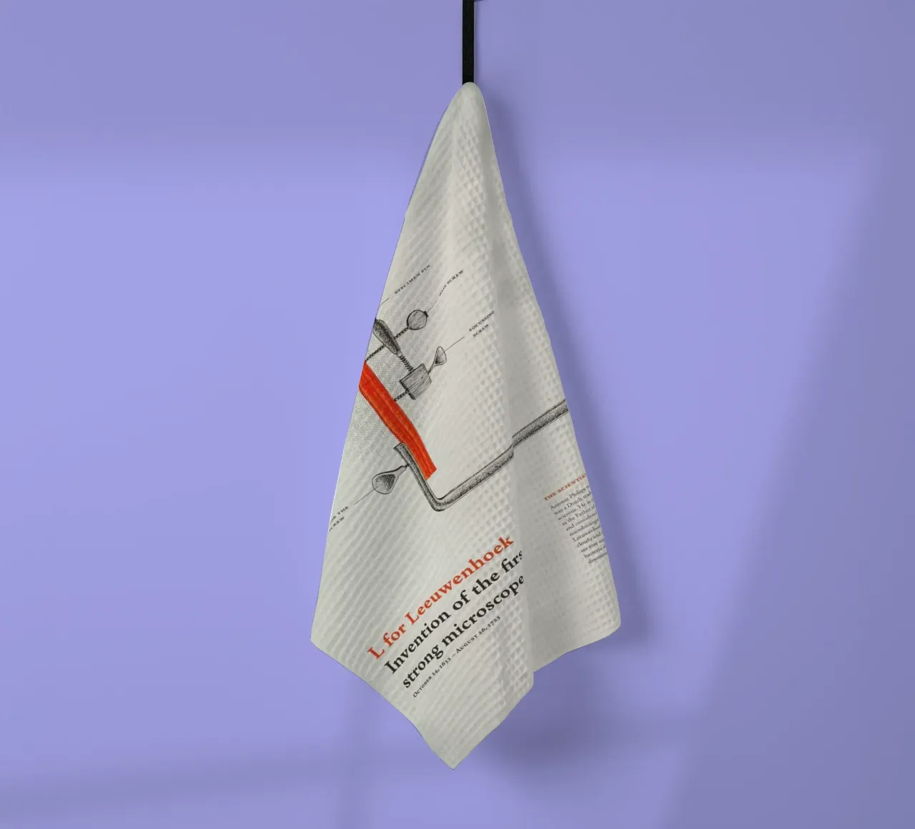 L for Leeuwenhoek Geschirrtuch von Khyati Trehan