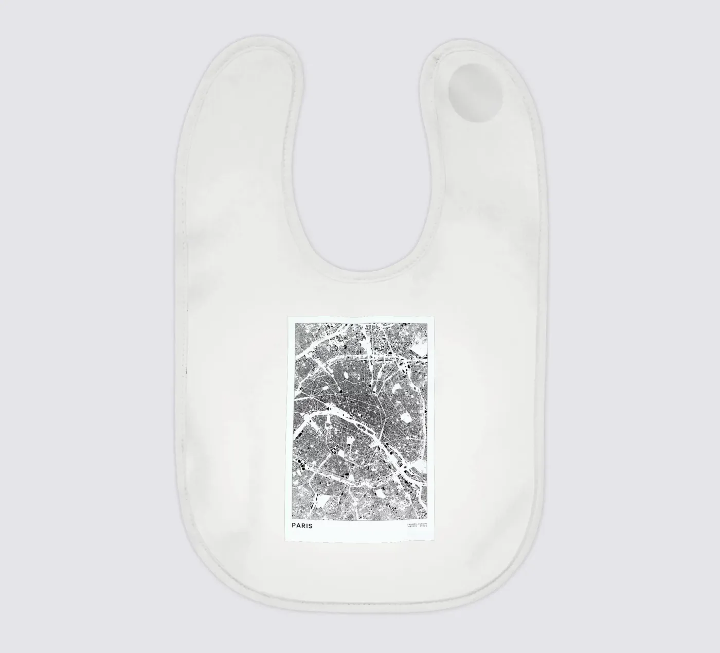 Paris baby bib by The Cartography Collection