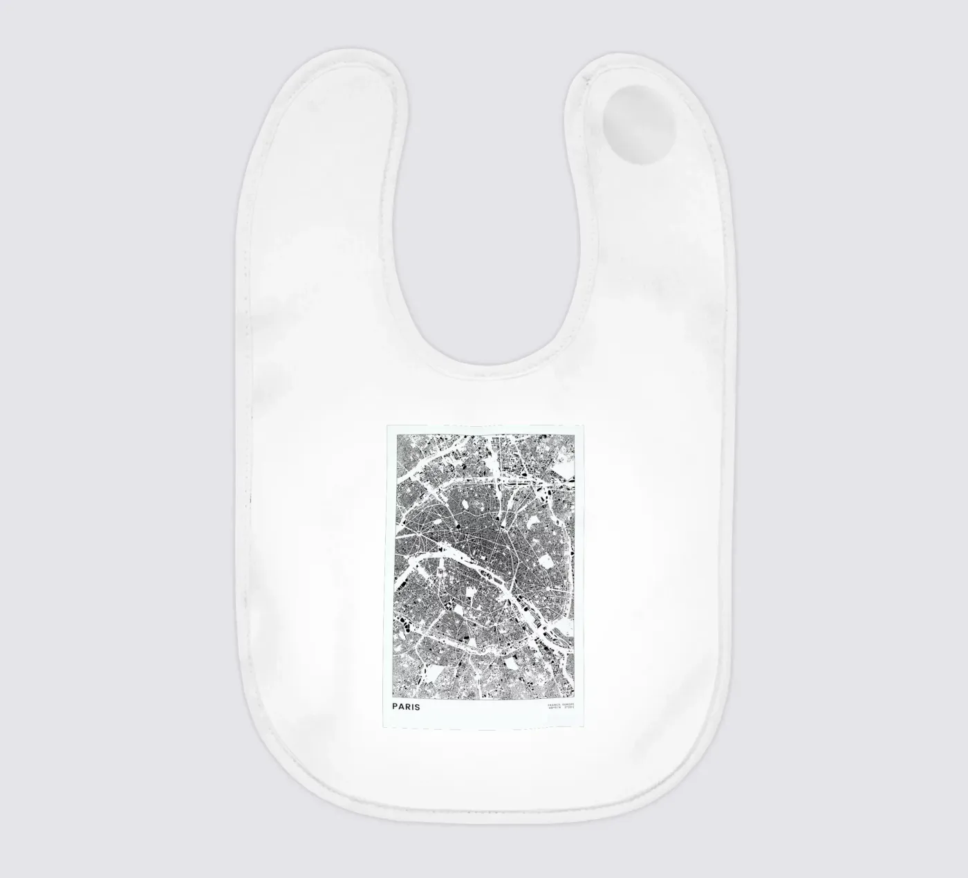 Paris baby bib by The Cartography Collection
