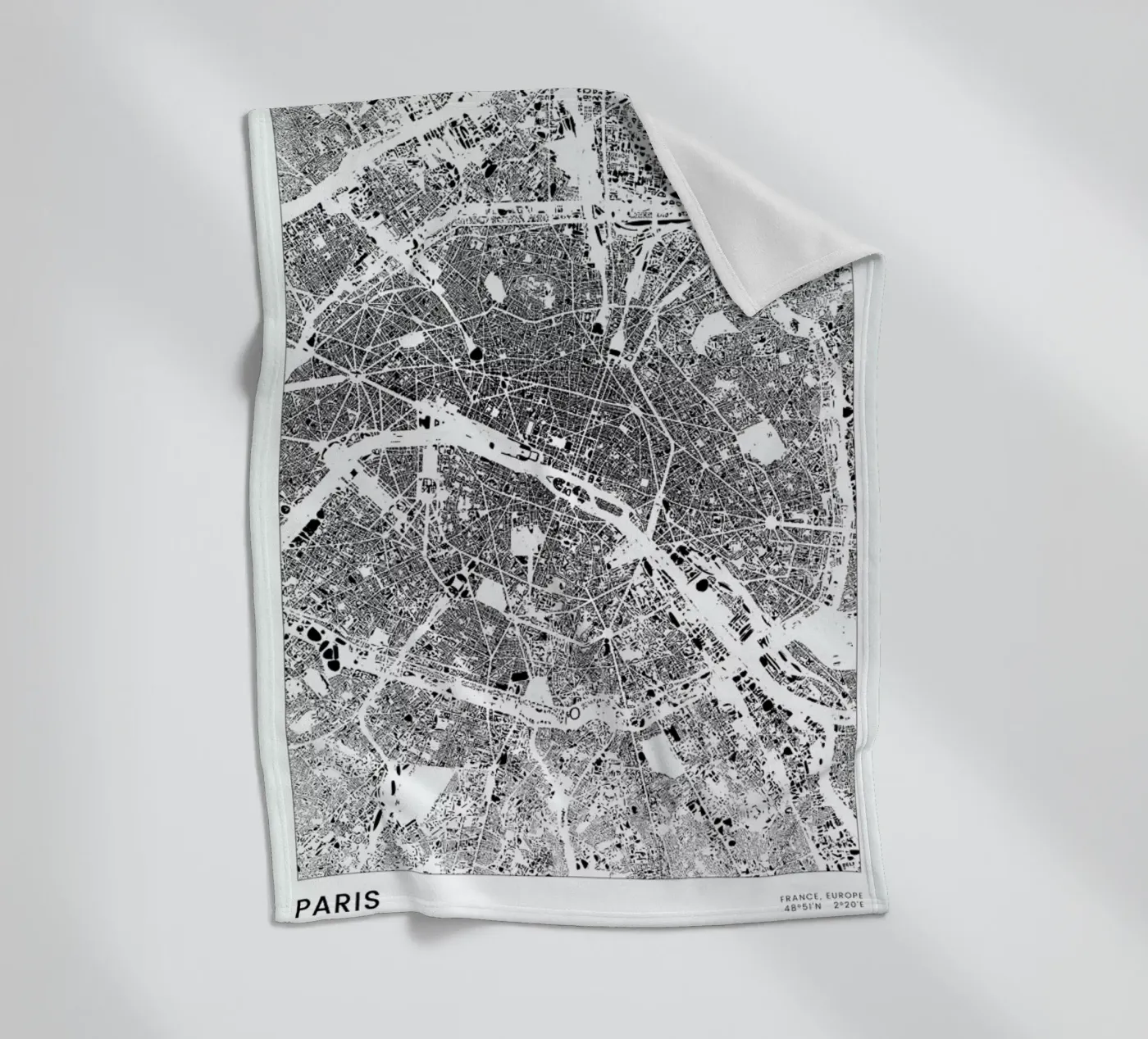 Paris Fleecedecke von The Cartography Collection