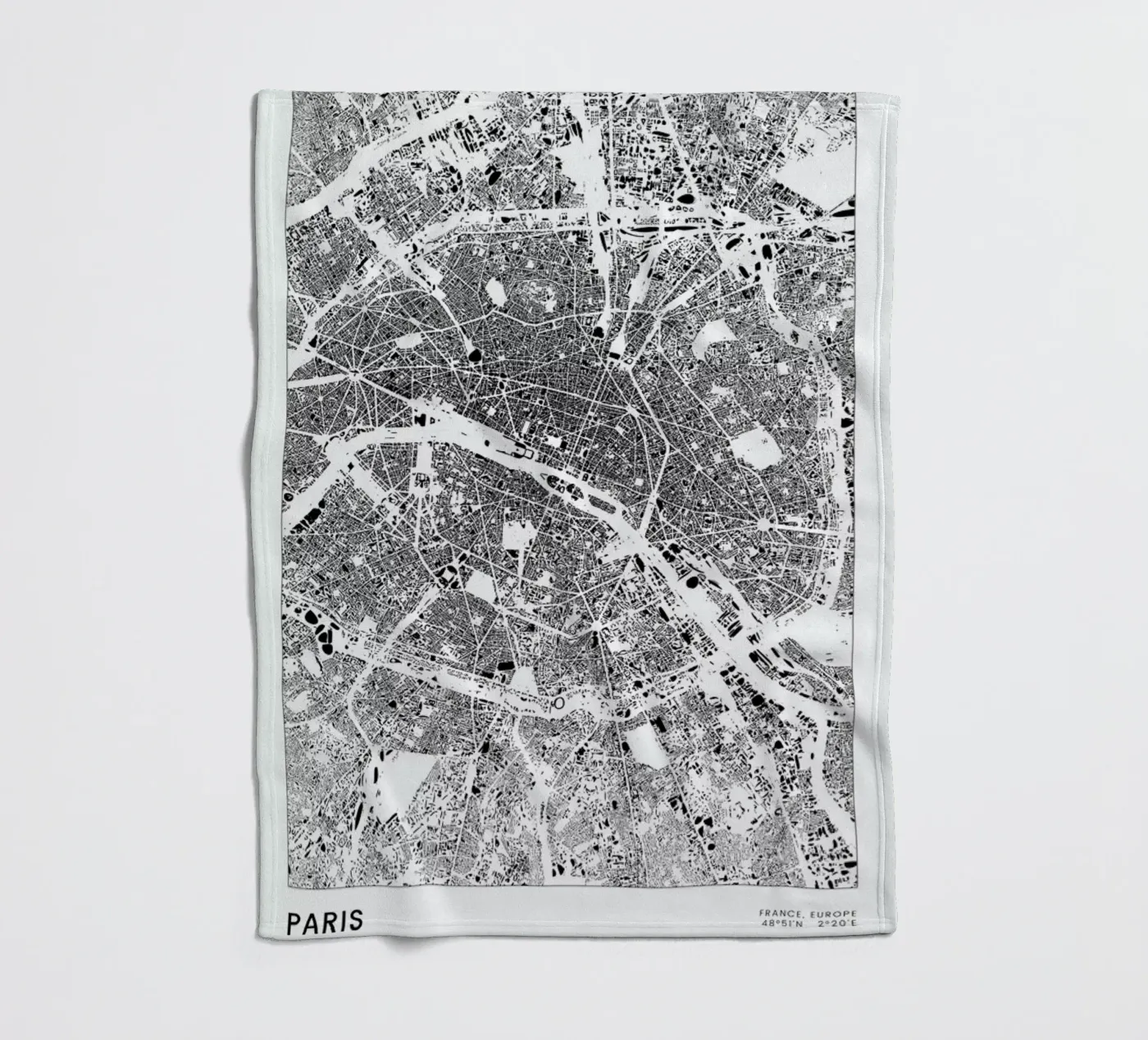 Paris Fleecedecke von The Cartography Collection