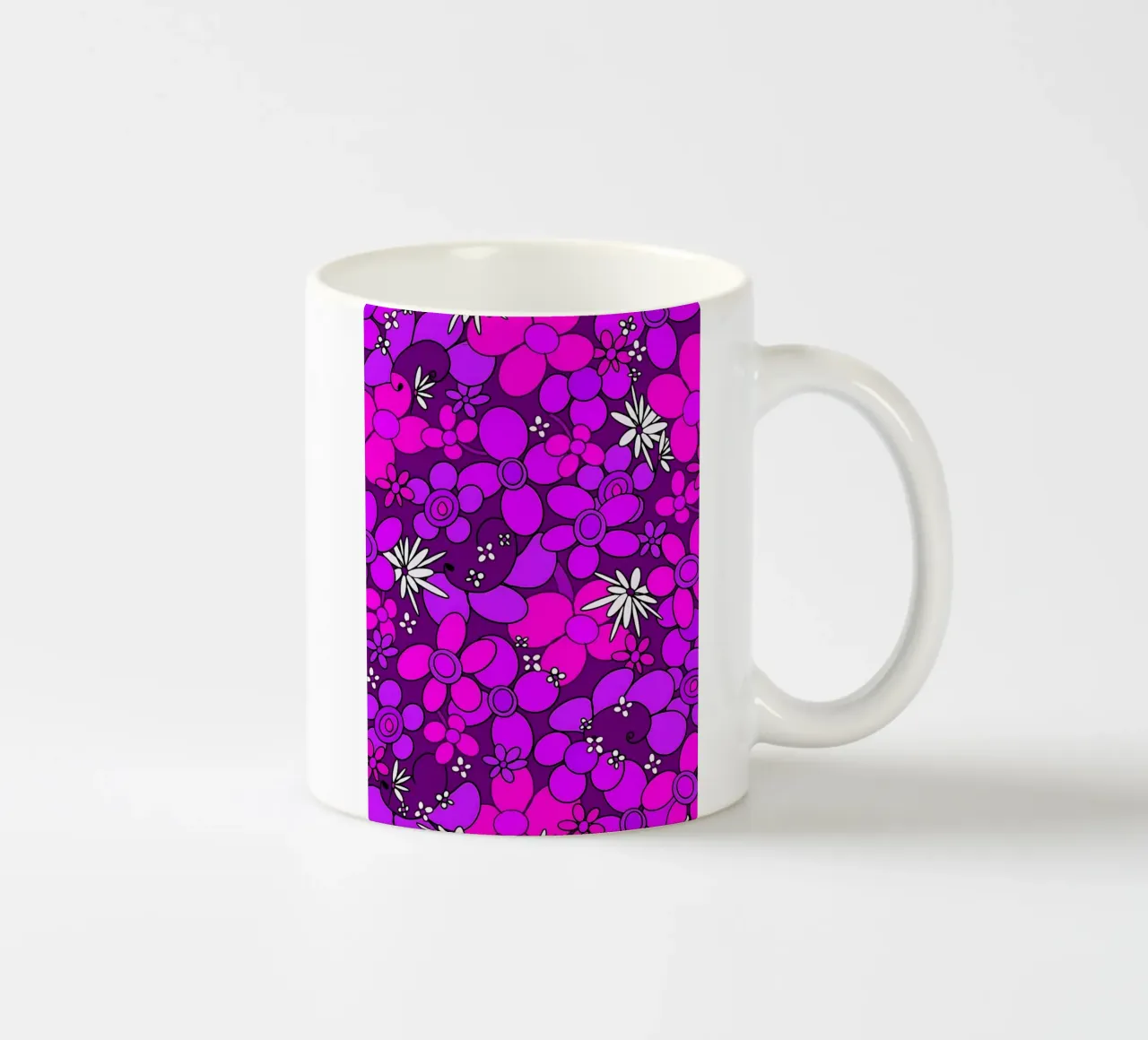 Fiori retrò anni '70 Glam 2 tazza in ceramica da diedrich