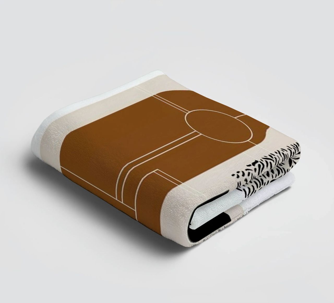 Beige & Brown asciugamano da bagno da Nordic Creators