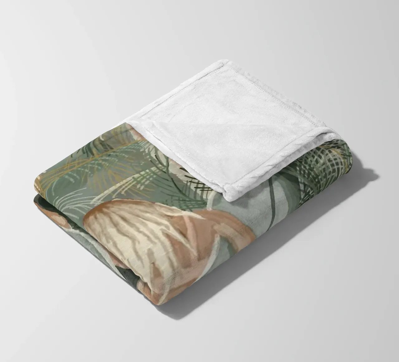 Surfeuse portant une planche de surf Route en palmier tropical - C plaid polaire de This Wild Soul - Illustration