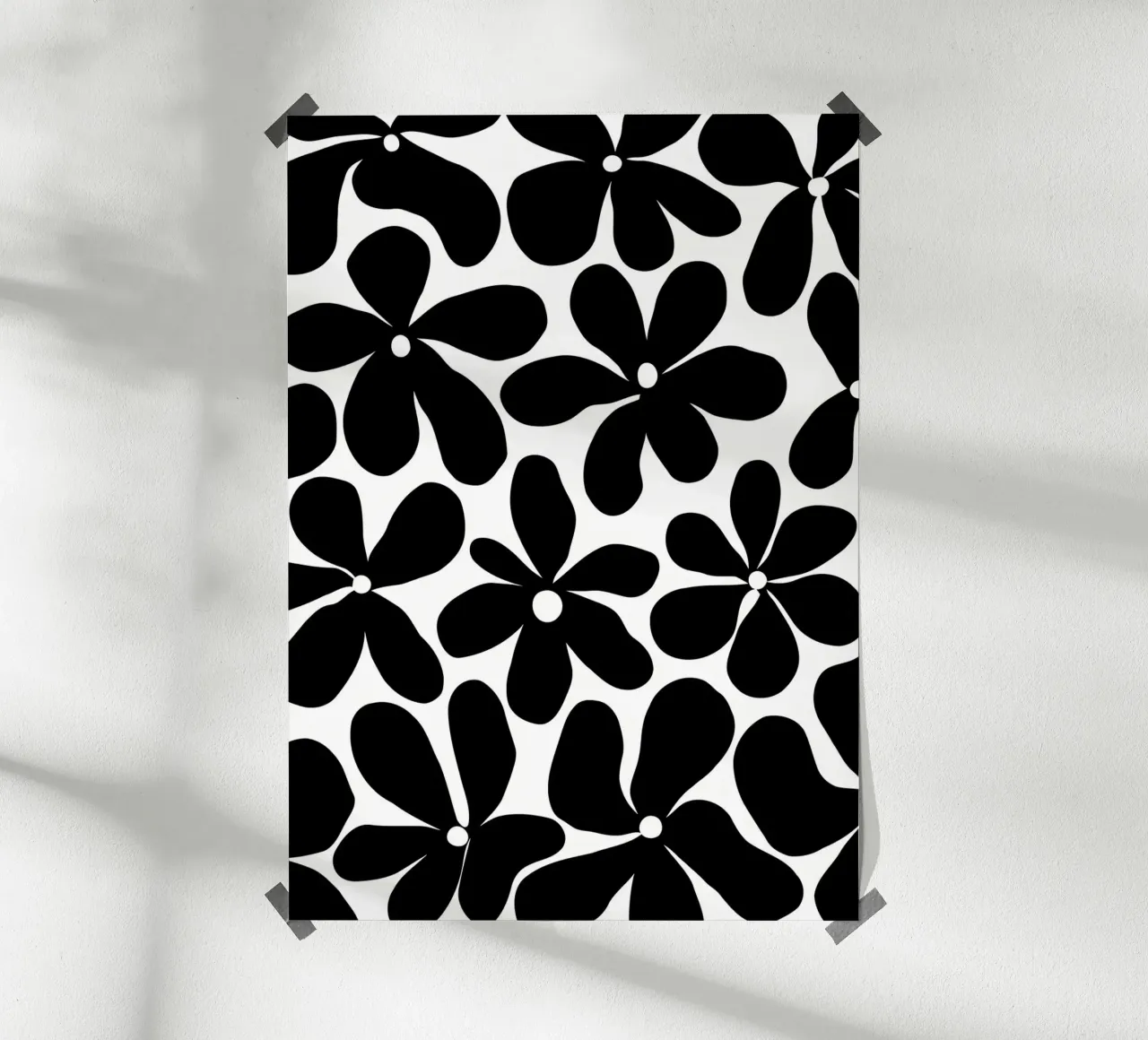 Fiore retrò minimalista 11 poster con telaio in alluminio da diedrich