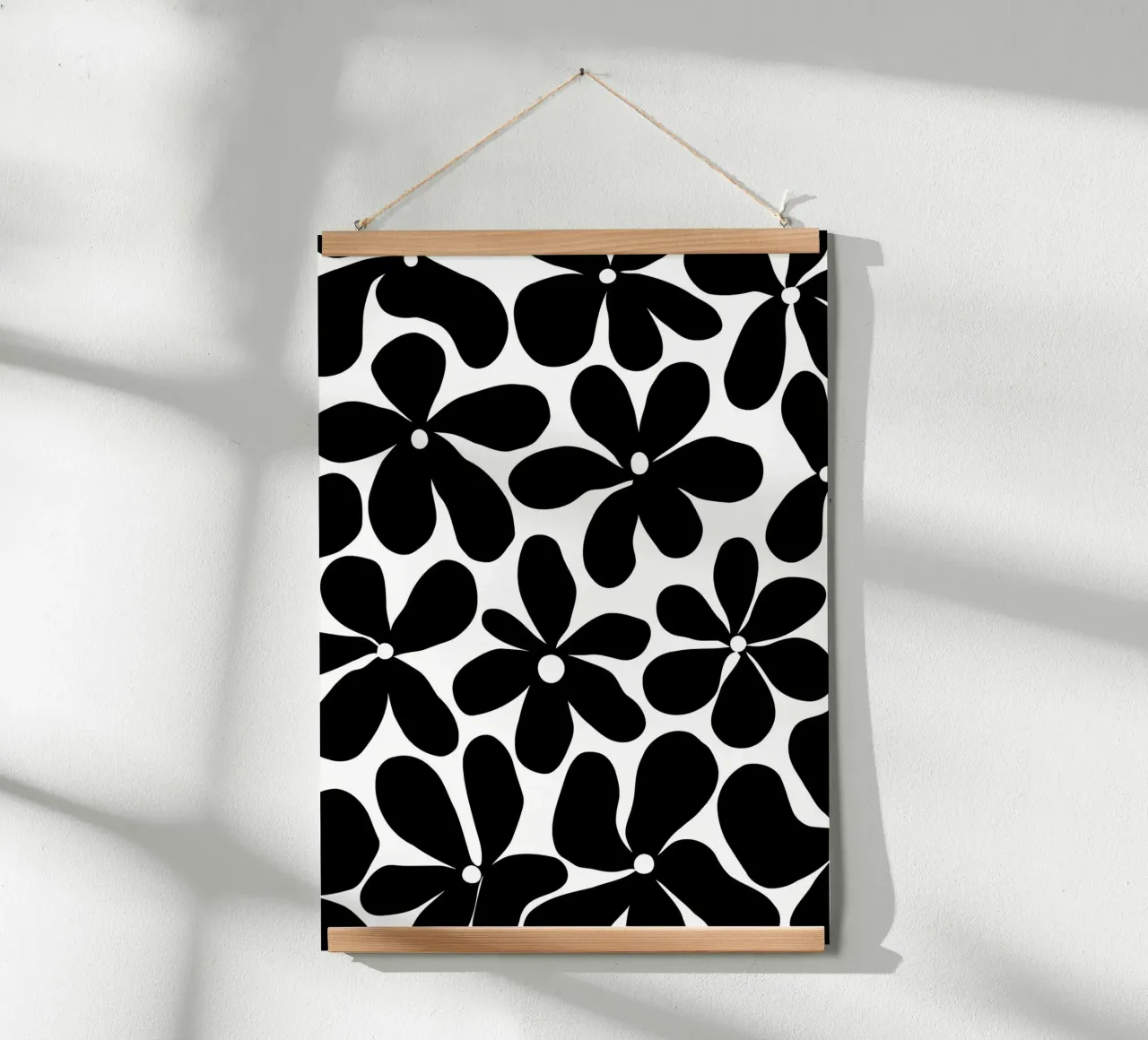 Fiore retrò minimalista 11 poster con telaio in alluminio da diedrich