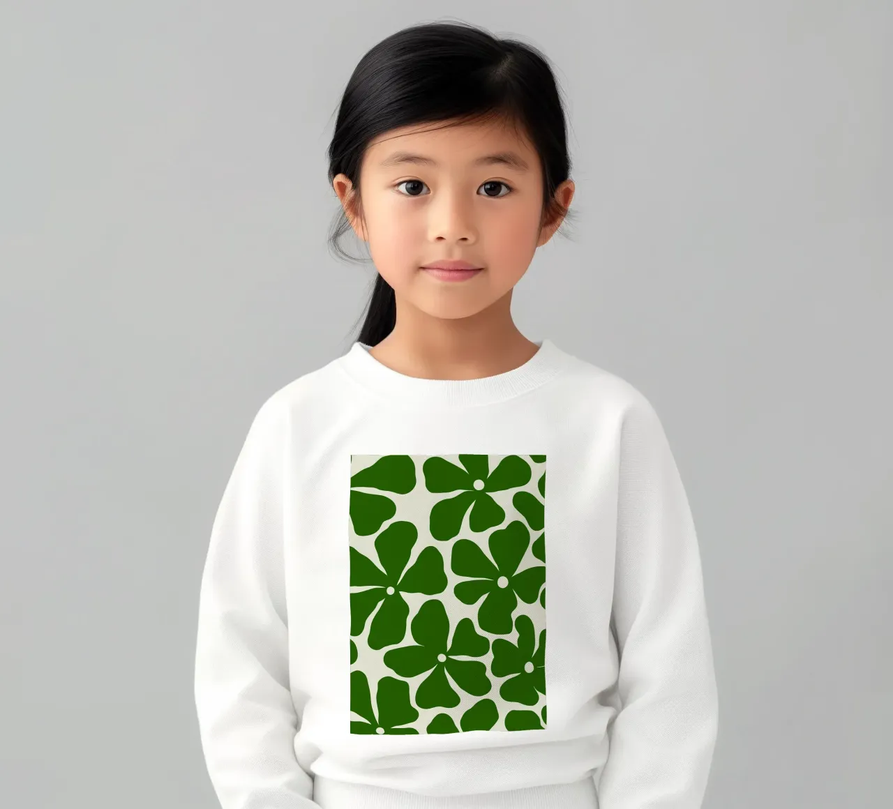 Minimalist Retro Flower 09 kids sweatshirt by diedrich