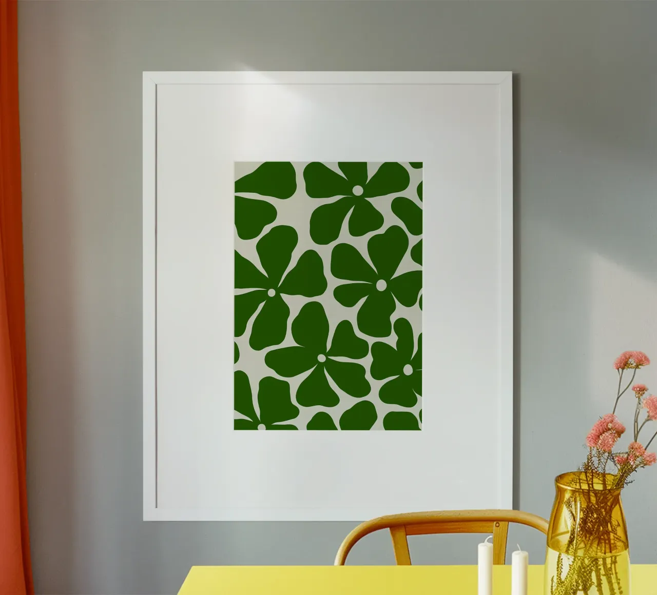 Minimalist Retro Flower 09 poster by diedrich