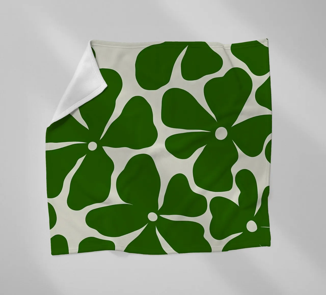 Minimalist Retro Flower 09 fleece blanket by diedrich