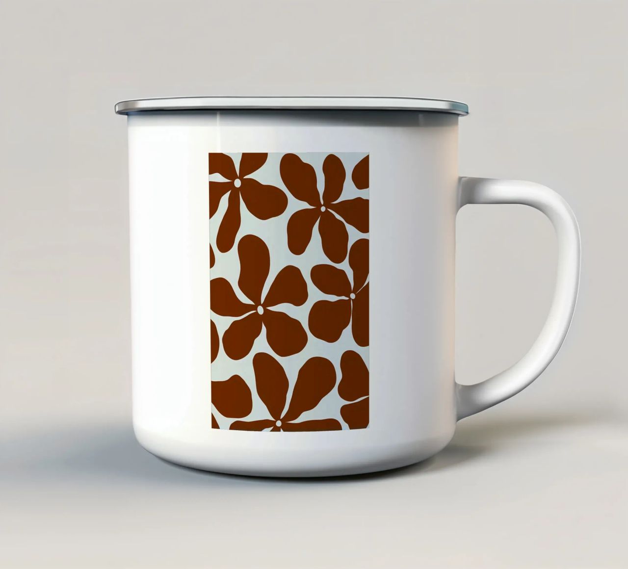 Fiore retrò minimalista 08 tazza in smalto da diedrich