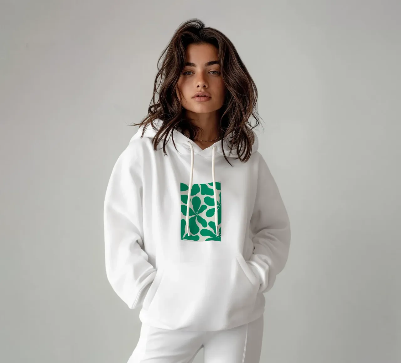 Fiore retrò minimalista 07 felpa con cappuccio da diedrich