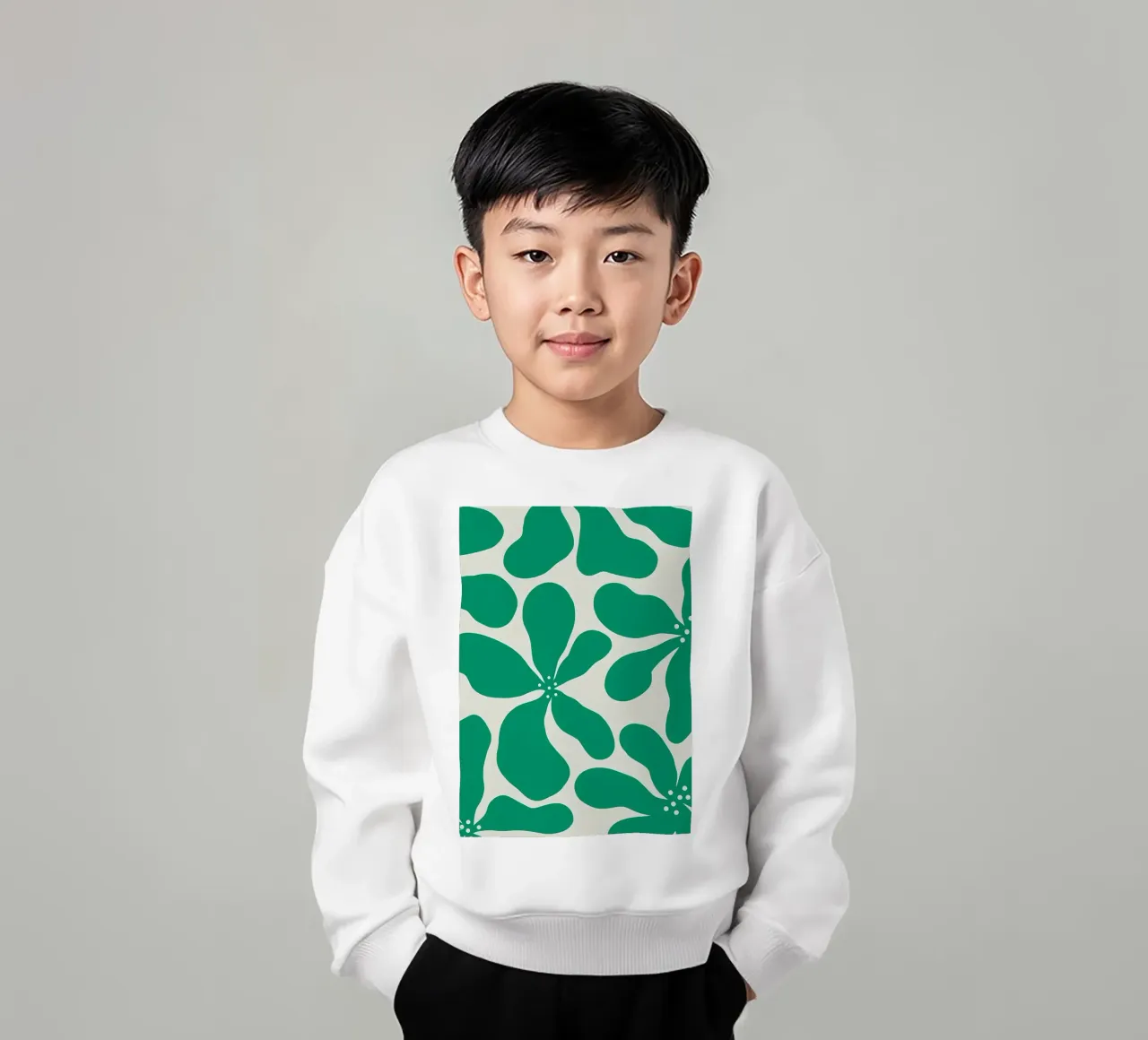 Fiore retrò minimalista 07 felpa bambino da diedrich