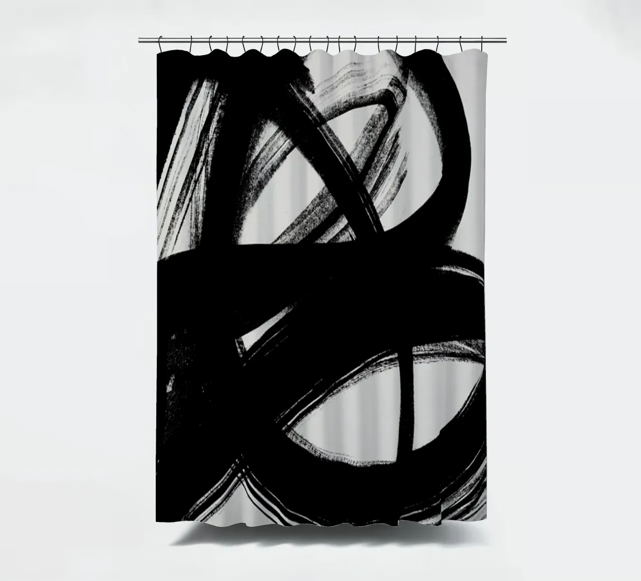 Abstract Brush Strokes 5 shower curtain by Mareike Böhmer