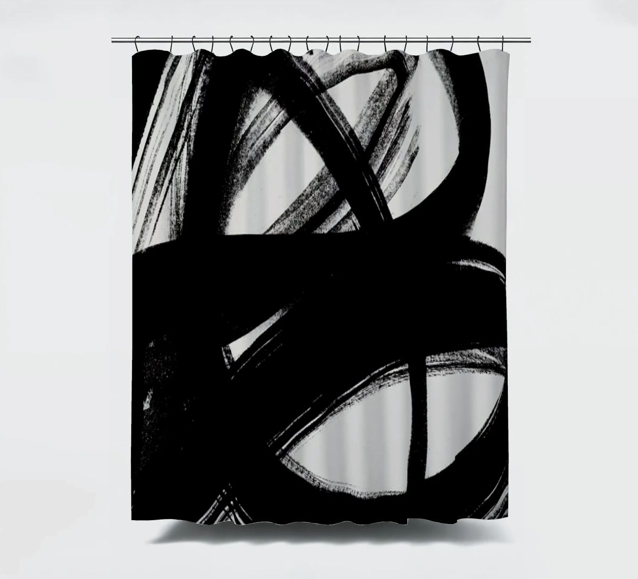 Abstract Brush Strokes 5 Duschvorhang von Mareike Böhmer