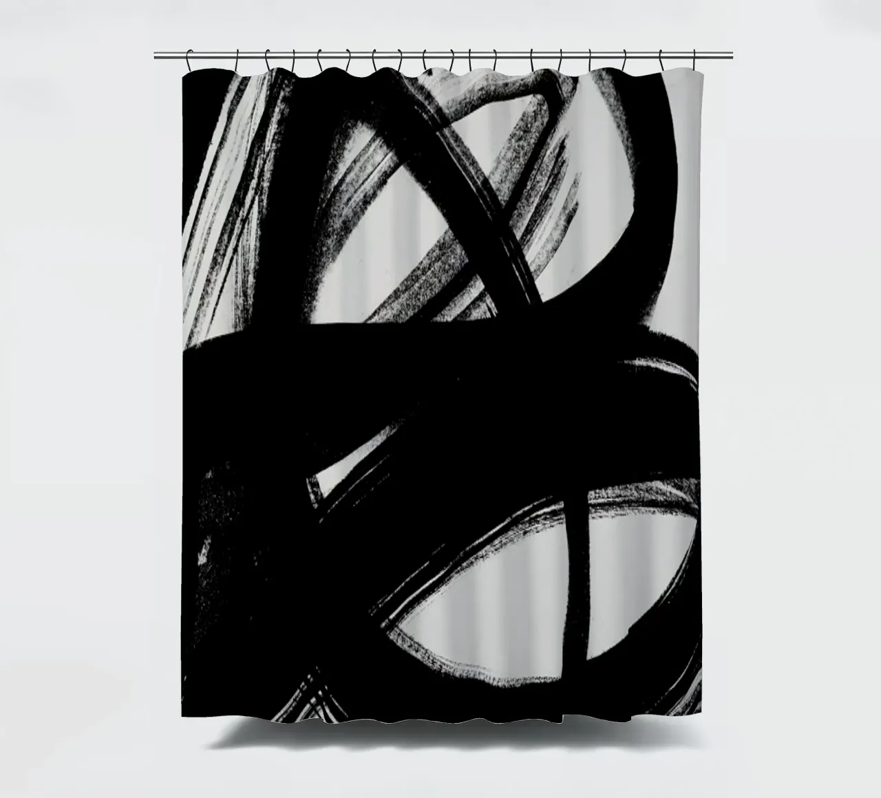 Abstract Brush Strokes 5 shower curtain by Mareike Böhmer