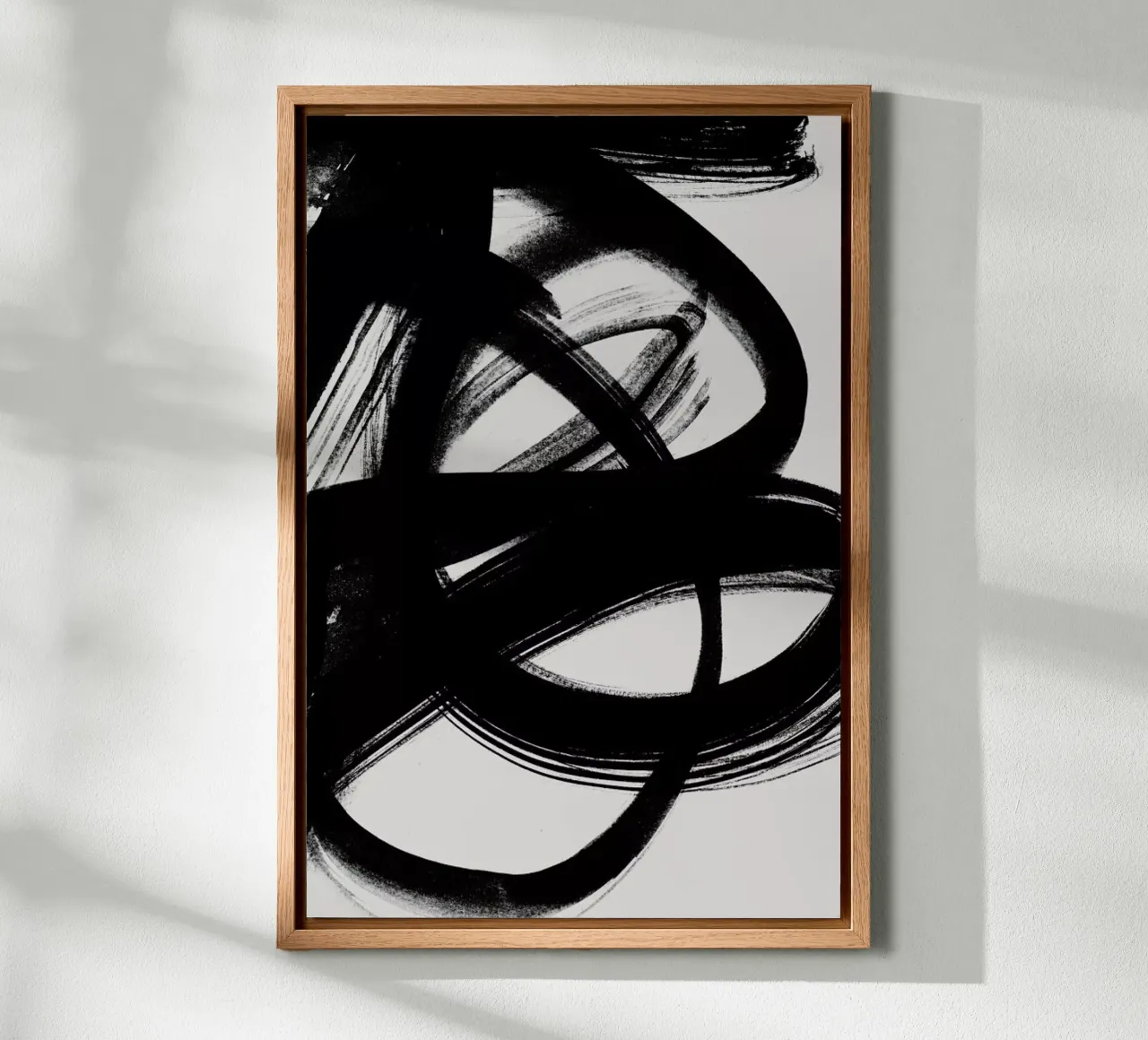 Abstract Brush Strokes 5 canvas met Baklijst van Mareike Böhmer