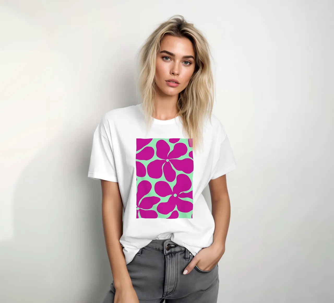 Fiore retrò minimalista 06 t-shirt da diedrich