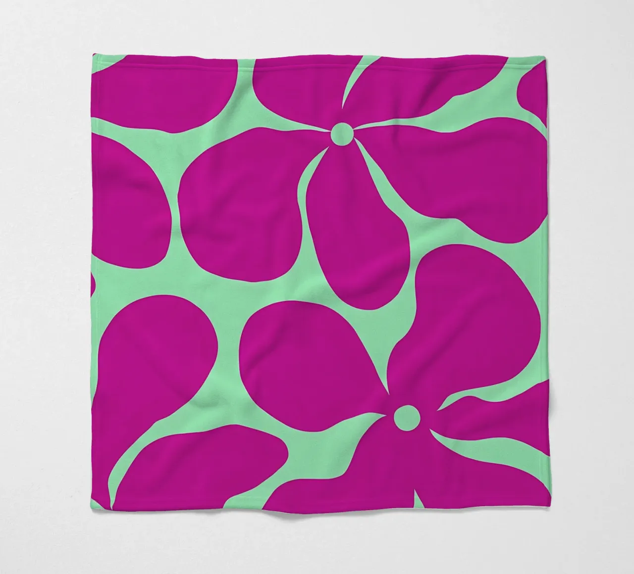 Fiore retrò minimalista 06 coperta in pile da diedrich