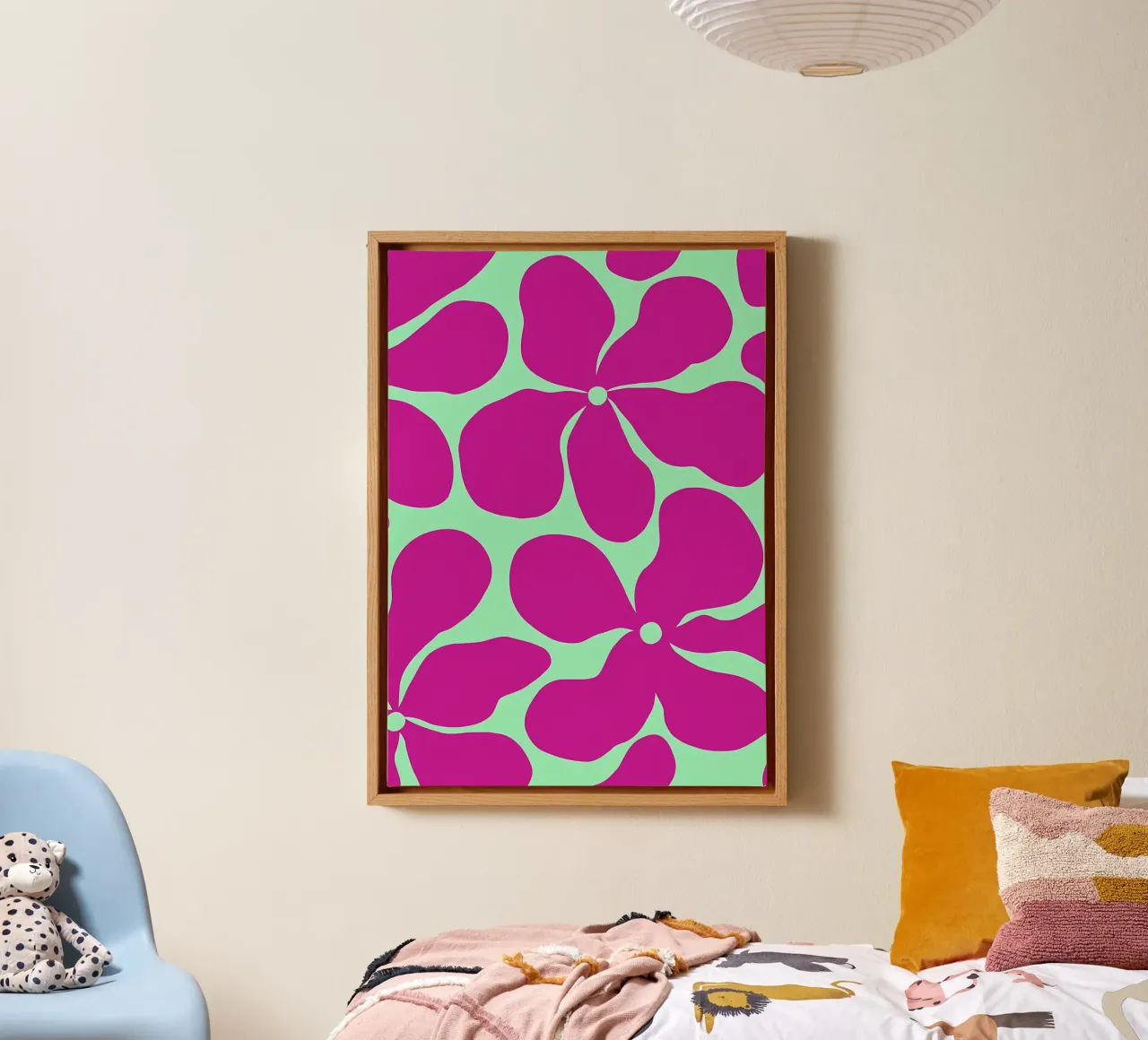 Fiore retrò minimalista 06 tela da diedrich