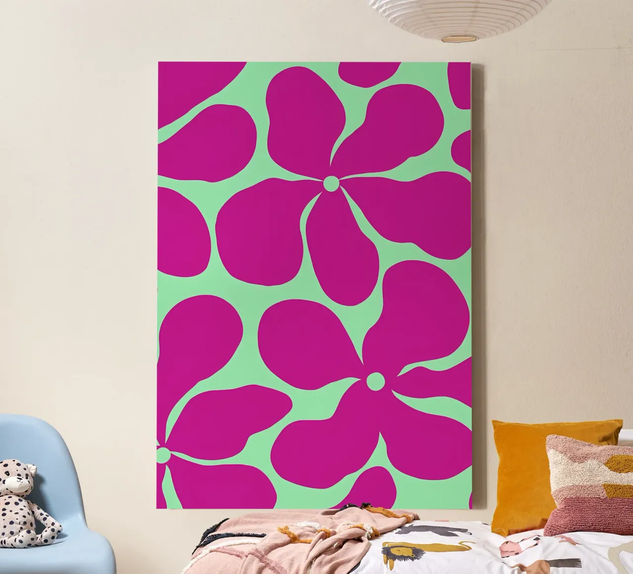 Fiore retrò minimalista 06 tela da diedrich