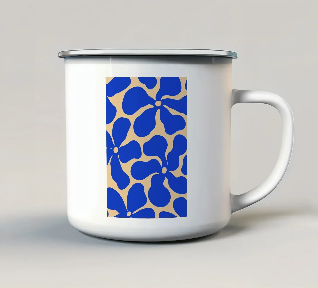 Fiore retrò minimalista 05 tazza in smalto da diedrich