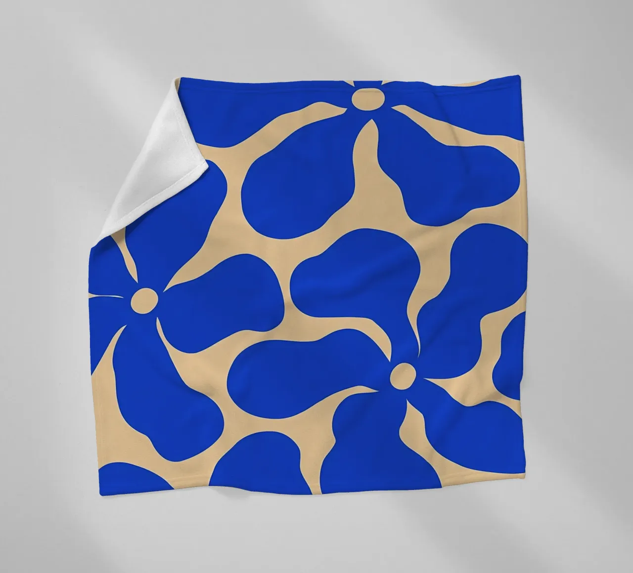 Fiore retrò minimalista 05 coperta in pile da diedrich