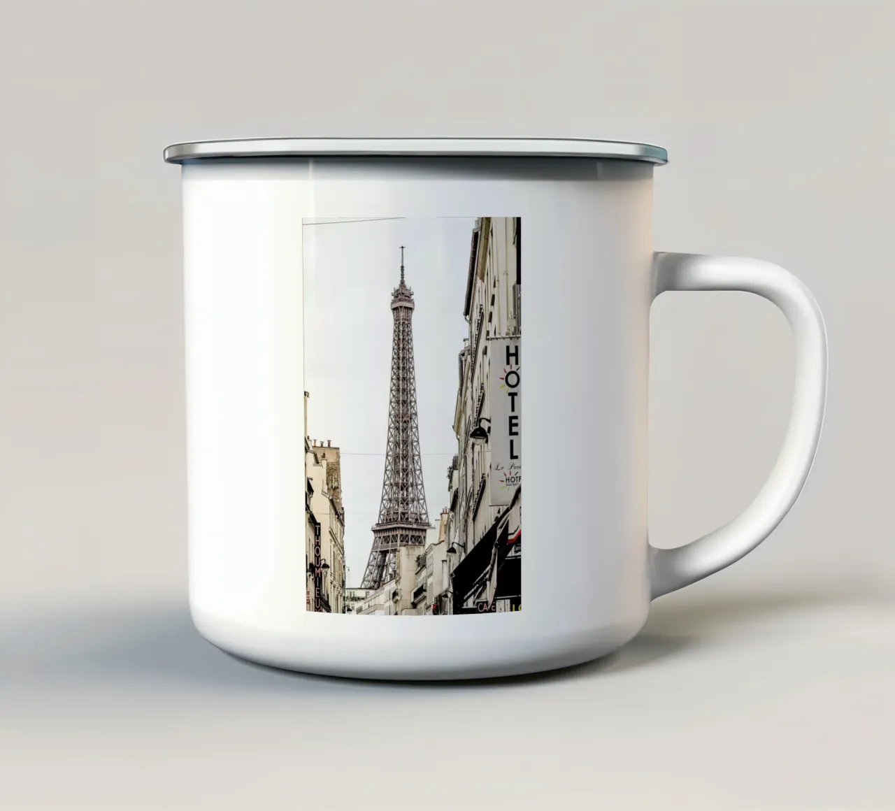 Street View Paris tazza in smalto da Babett Schultze
