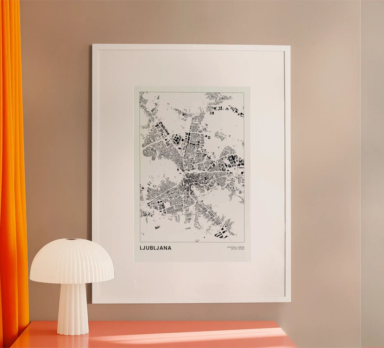 Ljubljana Poster von The Cartography Collection