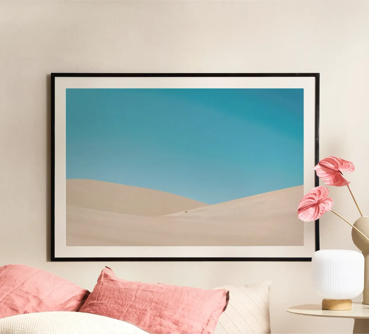 Golden Dunes poster con telaio in alluminio da EyeEm Mobile GmbH