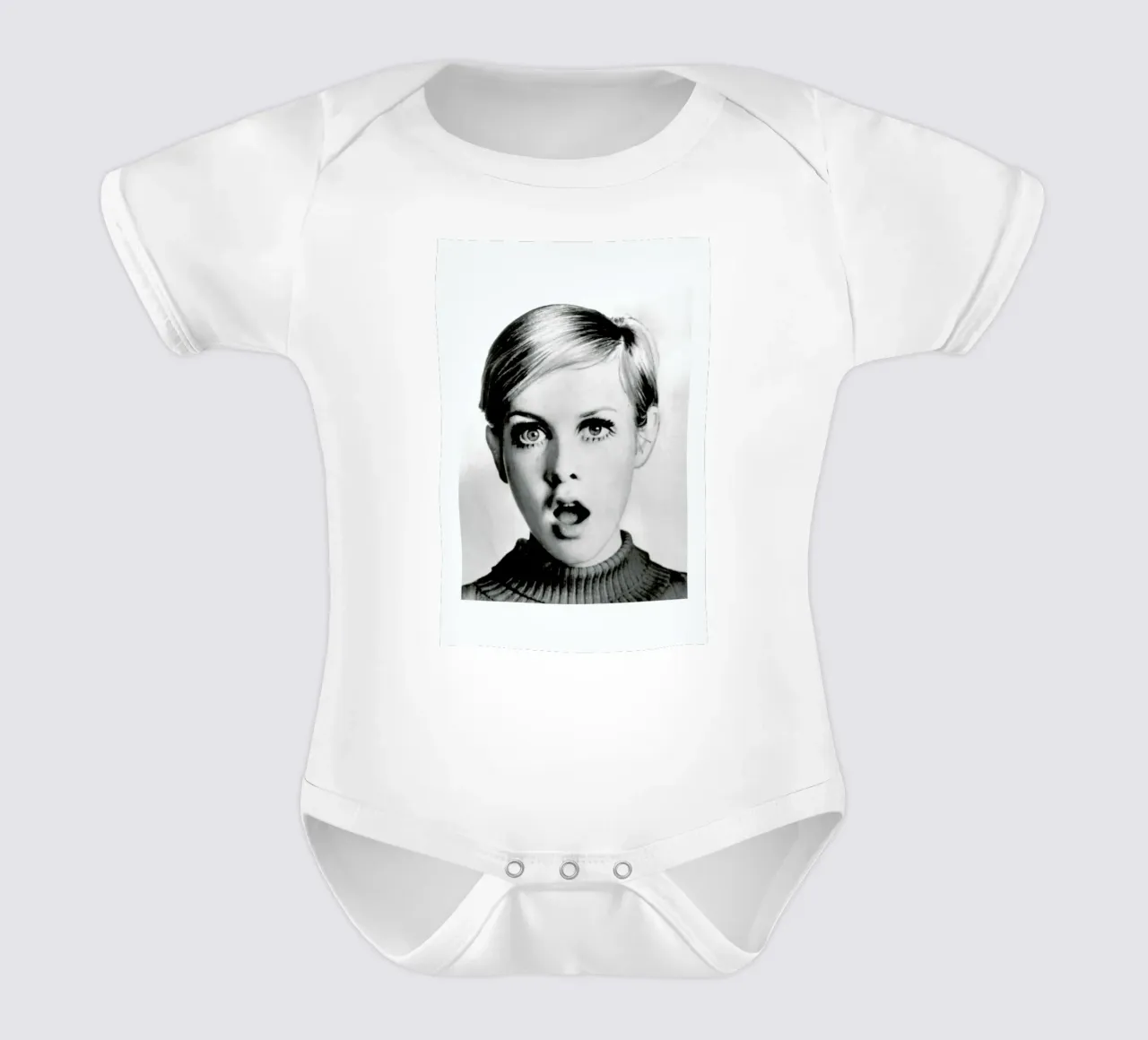 Twiggy, 1966 body neonato maniche corte da Gallery Print and Art Limited